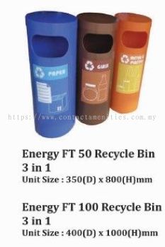 ENERGY FT - Plastic Recycle Bin 3 in 1