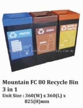 MOUNTAIN FC - Plastic Recycle Bin 3 in 1