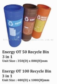 ENERGY OT - Plastic Recycle Bin 3 in 1