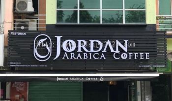 Aluminium frameless box up acrylic channel LED(frontlit) @ Jordan Arabica Coffee
