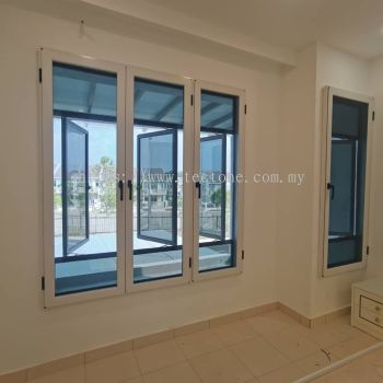 Security Stainless Steel Mosquito Wire Mesh Casement Window @ Pasir Gudang