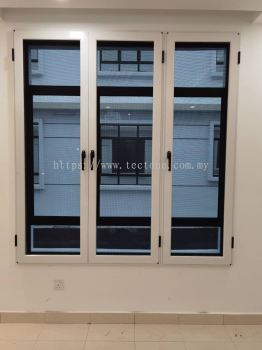 Security Stainless Steel Mosquito Wire Mesh Casement Window @ Pasir Gudang