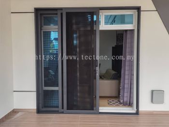 Security Stainless Steel Mosquito Wire Mesh Sliding Door @ Setia Tropika