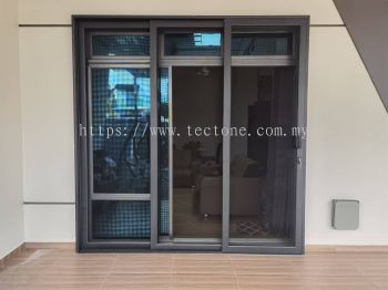 Security Stainless Steel Mosquito Wire Mesh Sliding Door @ Setia Tropika