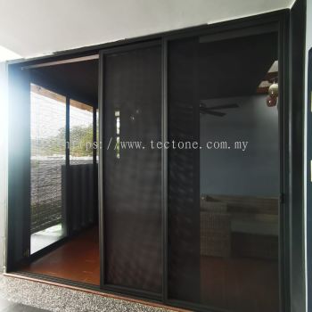 0.6mm Stainless Steel Mosquito Wire Mesh Sliding Door @ Setia Tropika