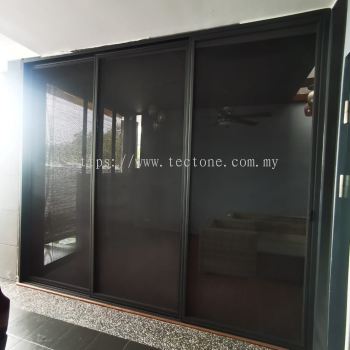 0.6mm Stainless Steel Mosquito Wire Mesh Sliding Door @ Setia Tropika