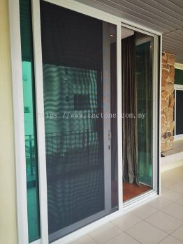 0.6mm Stainless Steel Mosquito Wire Mesh Sliding Door @ Taman Abad