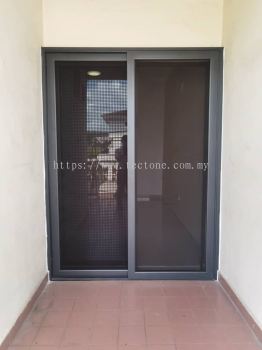 Security Stainless Steel Mosquito Wire Mesh Sliding Door @ Taman Puteri Wangsa