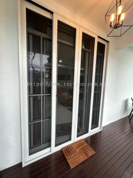 Security Stainless Steel Mosquito Wire Mesh Sliding Door @ Kangkar Pulai