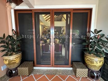 Security Stainless Steel Mosquito Wire Mesh Sliding Door @ Taman Pelangi Indah, Ulu Tiram