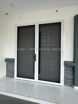 Security Stainless Steel Mosquito Wire Mesh Swing Door @ Jalan Ekoflora