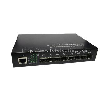 GS1001-8S 8-port SFP Gigabit 1000Mbps Unmanaged Fiber Switch