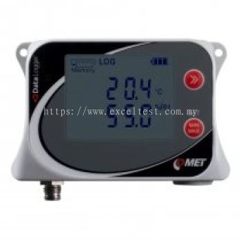 Temperature and humidity data logger for external probe