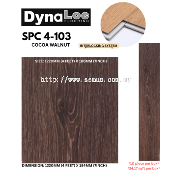 4mm SPC Vinyl Click Flooring - Cocoa Walnut ( SPC4-103 )