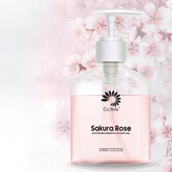 M21樱花玫瑰美白沐浴露 Sakura Rose Whitening Essential Shower Gel 