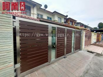 S.steel trackless gate&Fully aluminium trackless gate