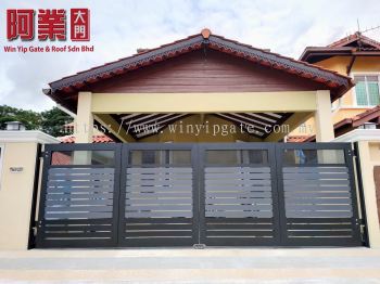 S.steel trackless gate&Fully aluminium trackless gate