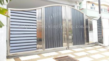Stainless Steel Folding Gate and Fully Aluminum Plate