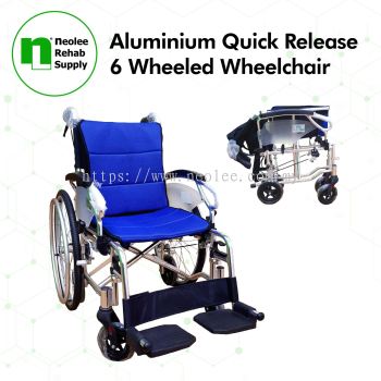 NL908LAJQ Aluminum Quick Release 6 Wheeled Wheelchair