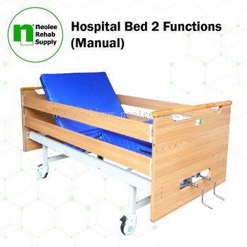 NL202W Hospital Bed 2 Functions (Manual) Solid Wooden Frame