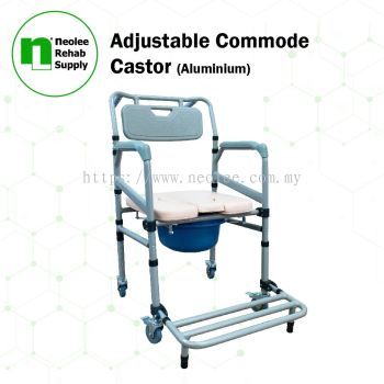 NL698LF Aluminium Adjustable Commode Chair (Footrest)