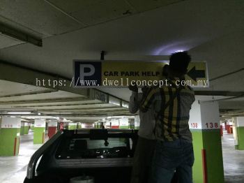 Basement Parking Direction Sign At MEICC