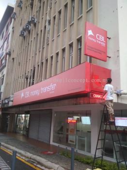 Bank lightbox installed at kuala lumpur