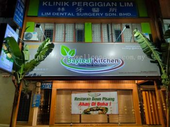 RESTORAN BAYLEAF KITCHEN 3D LED BOX UP SIGNAGE AT AMPANG, CHERAS