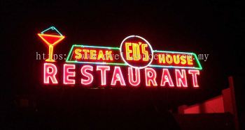 Neon Sign - Stick ED's House Restaurant