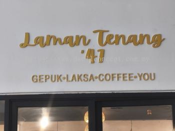 LAMAN TENANG GOLD ACRYLIC INSTALLATION AT TAMAN MELAWATI