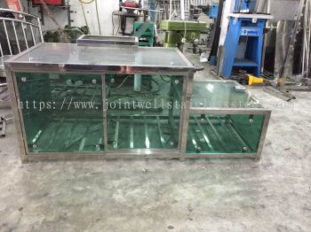 Stainless Steel TV Stand ,Templeted glass 