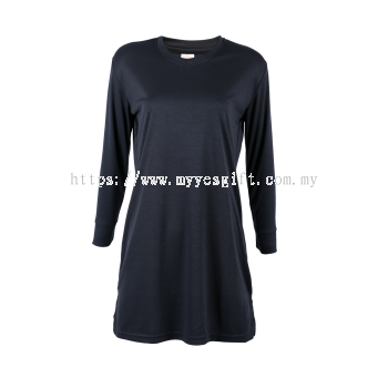 Female Microfibre V-Neck Long Sleeve T-Shirt (Muslimah) SK 05