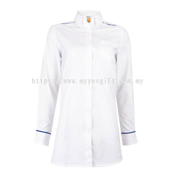 F147 Corporate Uniform Long Sleeve Muslimah Shirt