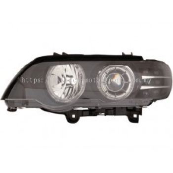 E53 00 Head Lamp Projector W/Rim + Motor + LED Indicator  ( H7) OR( D2S Use )