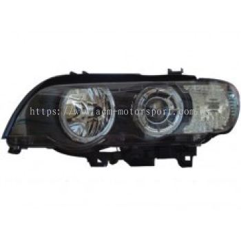 E52 00 Head Lamp Projector W/White Rim + Motor ( H7 )OR ( D2S Use ) 