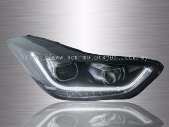 Hyundai Elantra Projector LED Light Bar Head Lamp 12-16
