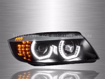 BMW E90 Projector LED 3D Angel Eyes Head Lamp 05-08