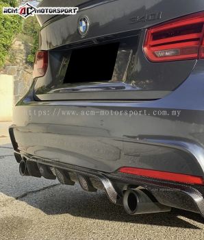 BMW F30 m sport Performance twin outlet carbon rear difusser