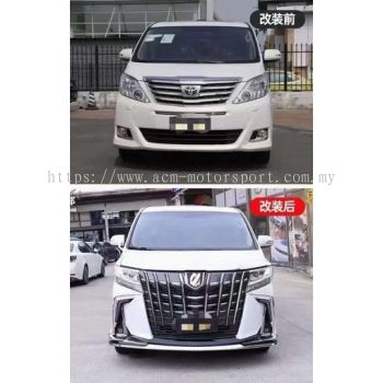 Toyota alphard/vellfire anh20 to anh30 fender and bonet