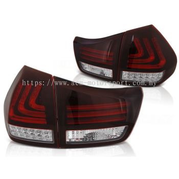 RX330 Harrier `03 Rear Lamp Crystal LED W/Light Bar Red/Clear