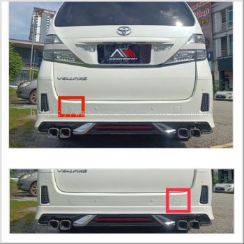Toyota vellfire Anh20 to anh30 2008 rear bumper towing cover