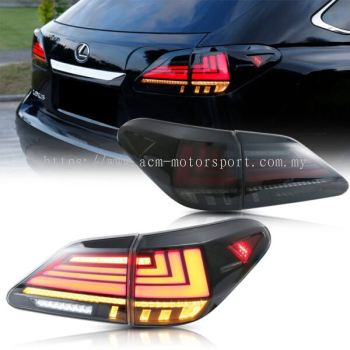 RX 2009-2015 Rear Lamp Black W/Full LED Start Up Animation Sequential Indicator