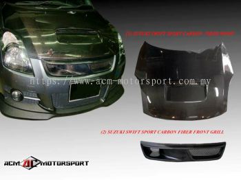 Suzuki Swift Carbon Fiber Hood and Front Grill