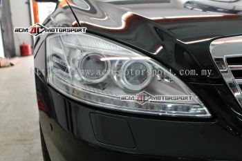 Mercedes benz W221 facelift head light conversion