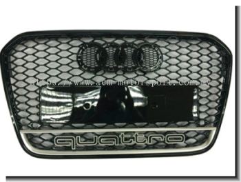 Audi A6 RS front grill Chrome Black