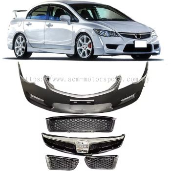 Civic FD `06-`11 Type R Style Front bumper W/ Chrome Grille