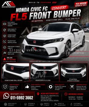 HONDA CIVIC FC CONVERT FL5 FRONT BUMPER