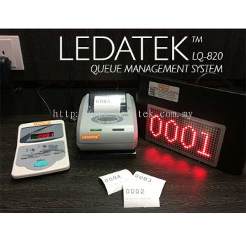 LEDATEK LQ-820 Queue Management System Single Counter