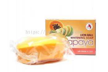 LION BALL PAPAYA WHITENING SOAP 100GM X 3 BOX