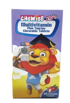 CHEWIES KIDS MV PLUS TAURINE TAB 30'S*96